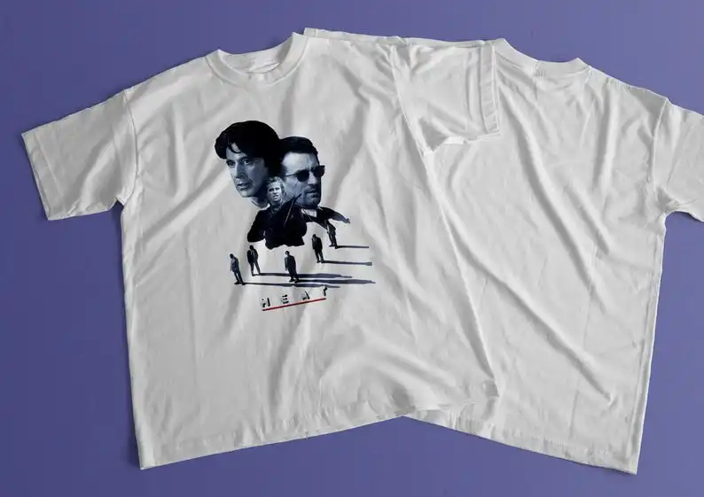Heat Michael Mann Al Pacino Robert De Niro 1995 (With Title) - HQ Movie Print T-Shirt Heavyweight Unisex Crewneck