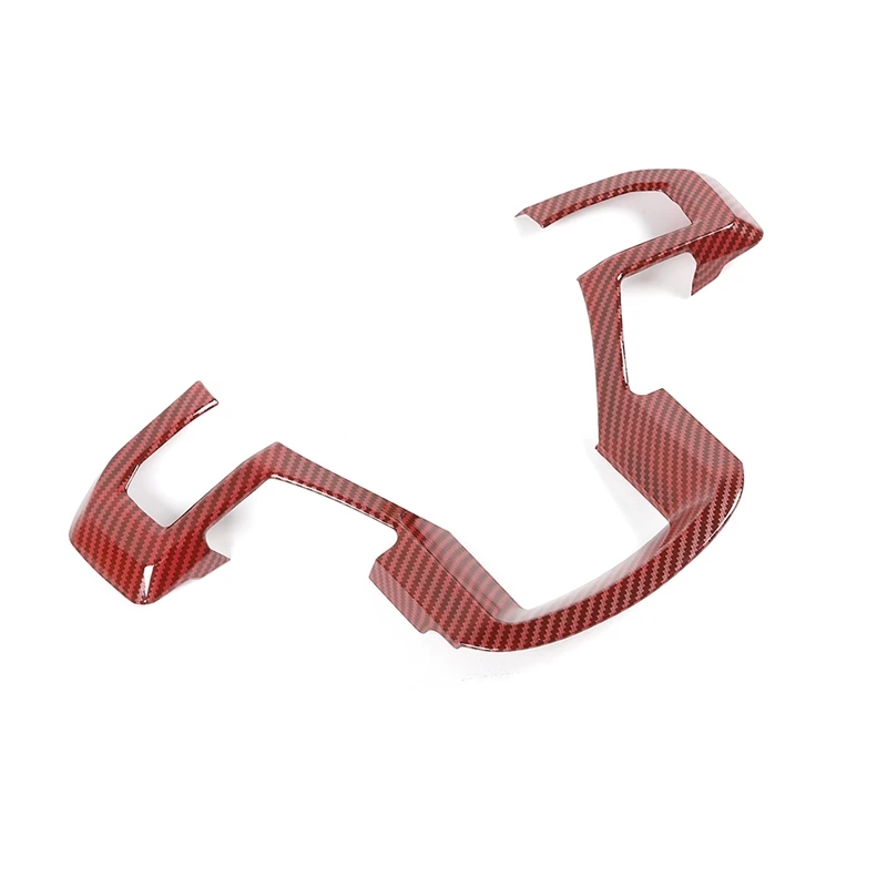 

Car Steering Wheel Moulding Cover Trim ABS Interior Accessories for Ford F150 2015-2020 (Red Carbon Fiber)