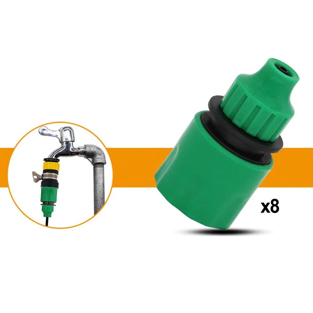

Pipe Connector System Watering 1/4inch 6mm 8pcs Durable Equipment Garden Green Hose Fittings Micro-spray Plastic