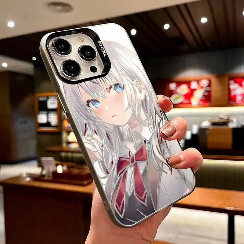 Милый аниме-чехол Алия для Apple iPhone 17 16 16E 15 14 13 Air Mini Plus Pro Max, матовый, серебристый, мягкий. (art.: 3920dd06547f5) - 3920dd06547f5