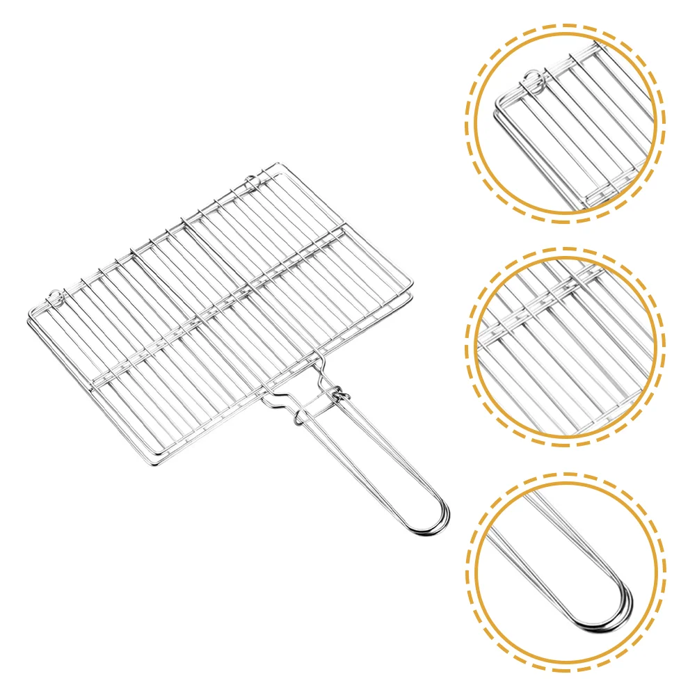 

Grill Basket Grilling Bbqbarbecuerack Accessories Net Outdoor Vegetable Baskets Mesh Wire Shrimp Grilled Handlestainless Pan