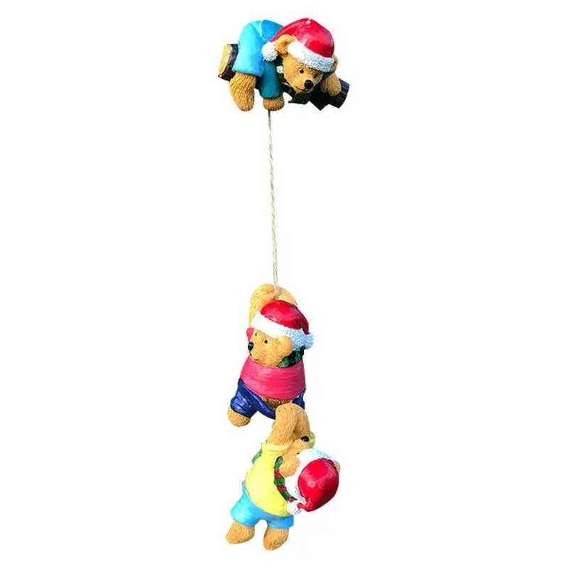 

Подъемные медведи, украшение для дерева, полимерное украшение для сада, подвесные медведи, скульптура в одной веревке, подвесной двор, худож...