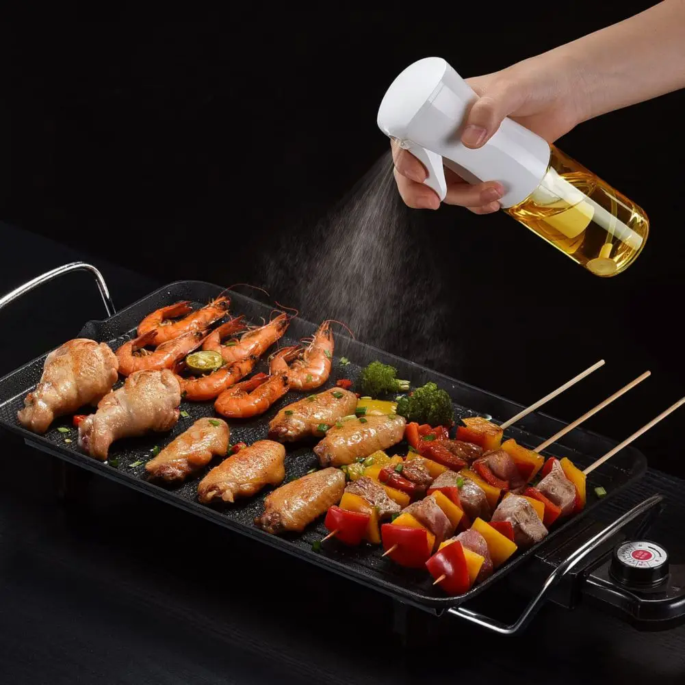 

200ml Odorless BPA Free for Frying And Grilling Indoor Outdoor Oil Sprayer Glass Bottle For Baking Home Kitchen