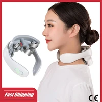 neck masssger electric rechargeable pain relief tool health care relaxation cervical vertebra physiotherapy heating massager