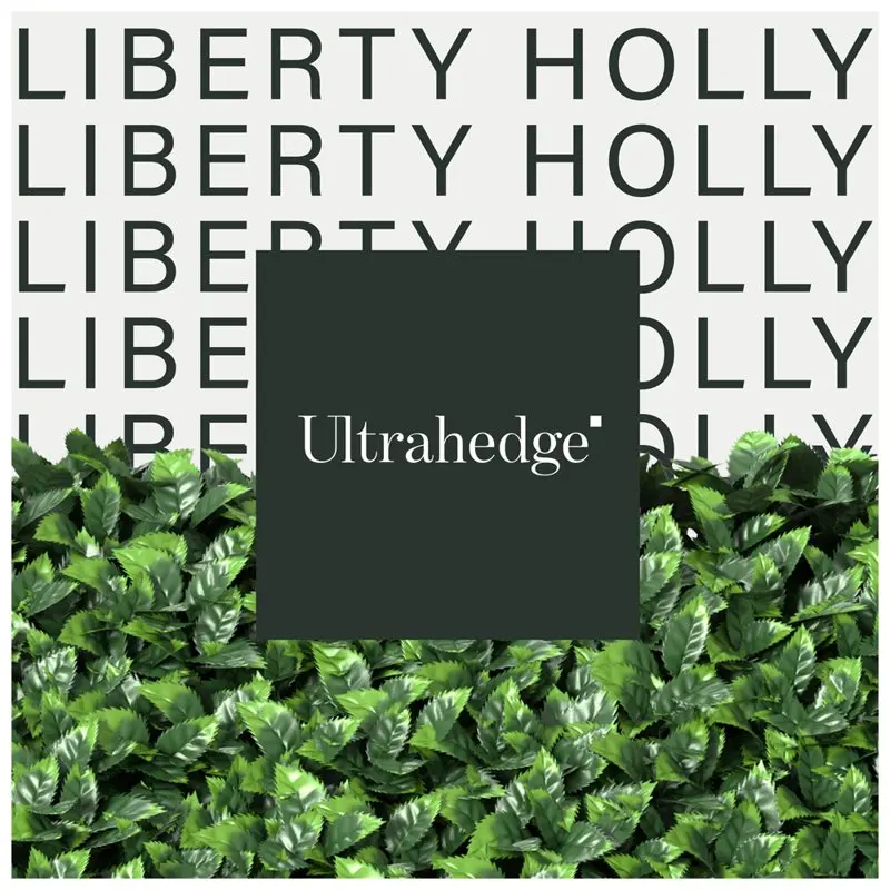 

Holly Artificial Hedge 20" x 20" Panel, Medium Jagged Leaf, 6