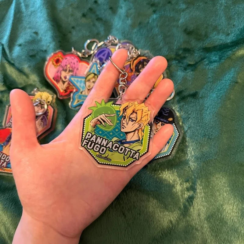 Фото Акриловый брелок JoJo Bizarre Adventure, милый кулон в Q-версии, стильный декор для рюкзака, подарок на день рождения для коллекционеров и энтузиастов №4