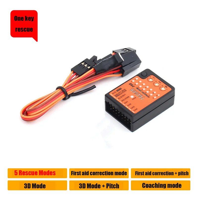 

RC TGZ580 3-Axis Gyro FBL Altitude Control Smart Flight System Flybarless 4.5~10V for RC Helicopter T-Rex 250-800 ZMR