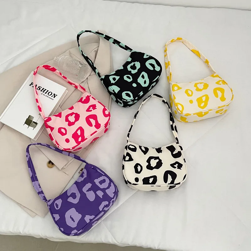 

2023New Printed Leopard Pattern Fashion Large Capacity Shoulder Bag South Korean Street Trend Handbag Women's Wallet and Handbag