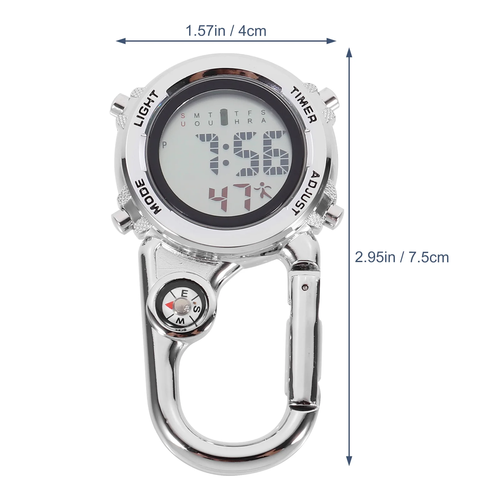 Мини-карманные часы для медсестры альпинизма карабина выживания брелок из