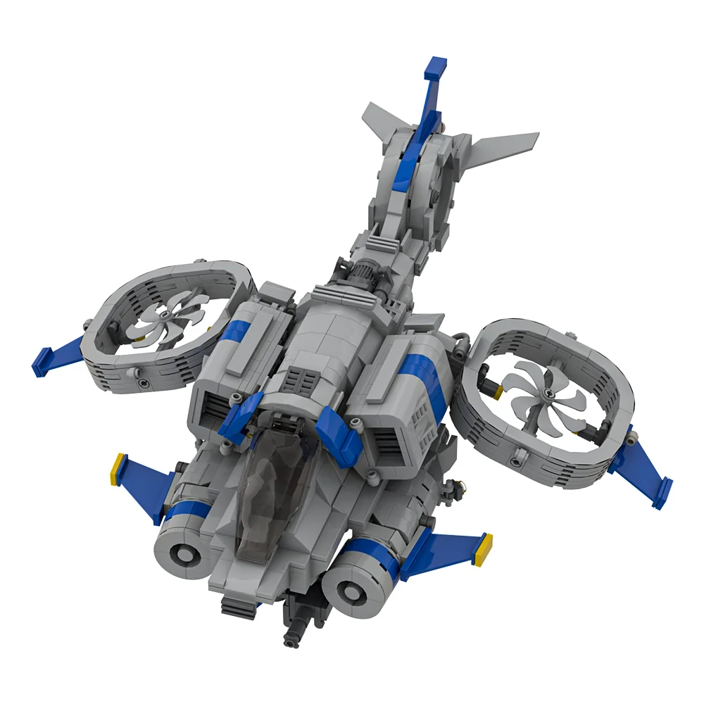 Фото Конструктор Gobricks MOC Starcrafted II: Истребитель Банши, популярная модель из строительных блоков, игрушка для сборки, подарок для детей №3