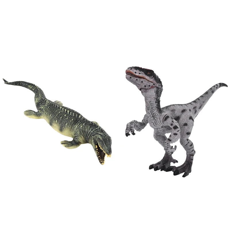 

45 Cm Mosasaur Simulation Plastic Soft Dinosaur Model & Jurassic Velociraptor Dinosaur Action & Toy Figures Animal Model
