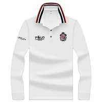 mens 2022 polo for men autumn new tenis spot embroidery solid color long sleeved fashion fit business polo shirt men polo homme
