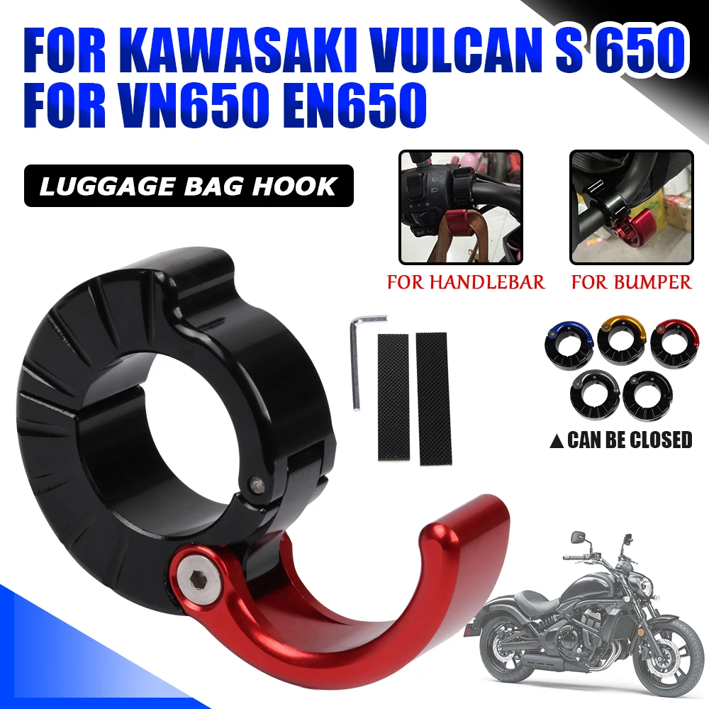

For KAWASAKI VULCAN S 650 S650 VN650 VN 650 EN EN650 2023 Motorcycle Accessories Luggage Bag Hanger Handlebar Helmet Hook Claw