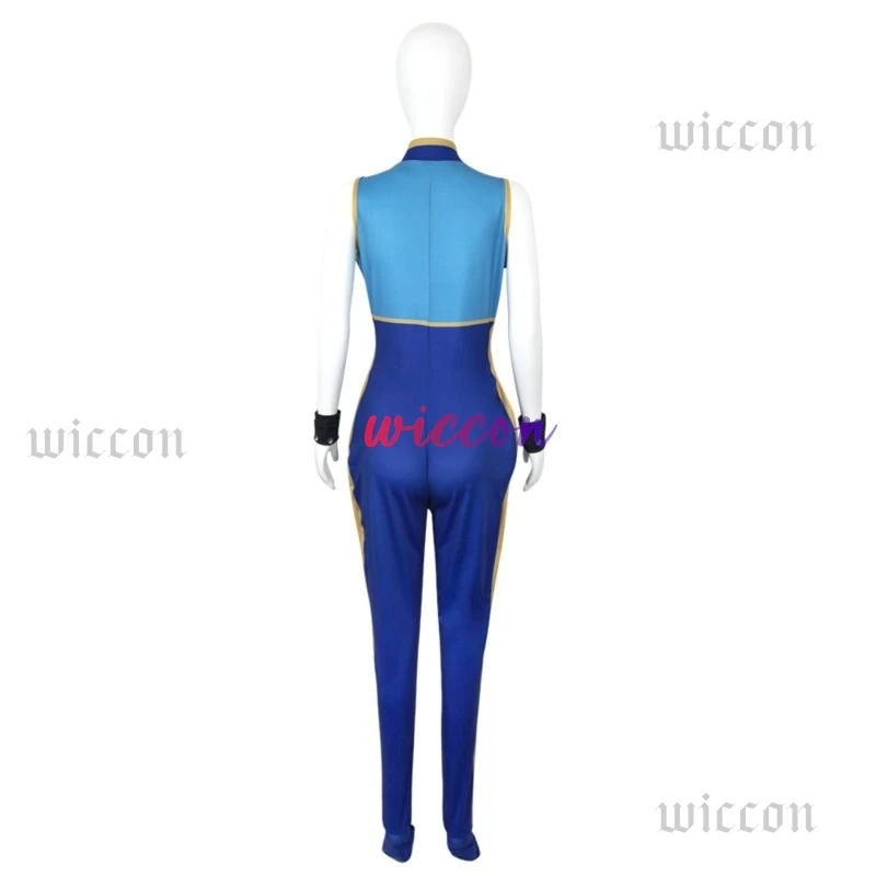 Аниме Чун Ли Косплей Костюм Игра SF Ролевая Чунли Синий Комбинезон Экипировка
