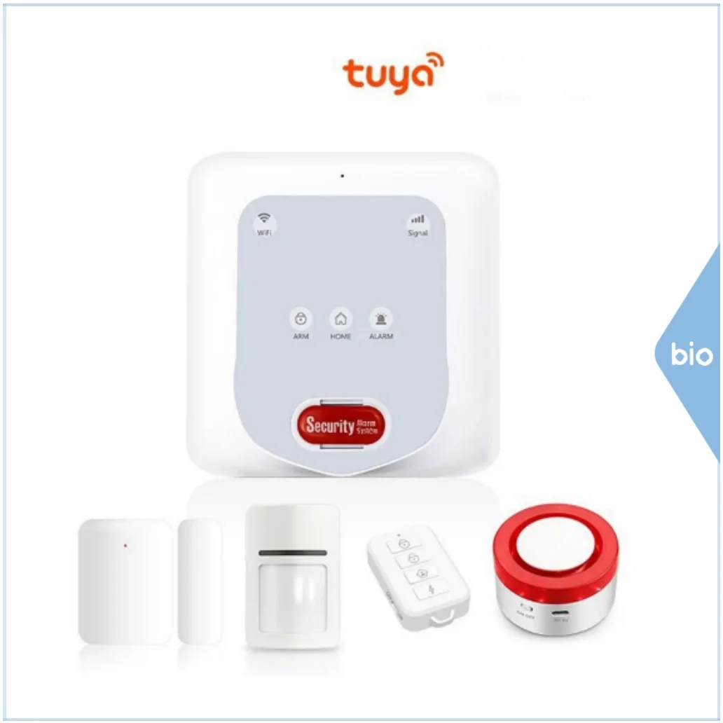 

Tuya App GSM+WiFi Zigbee Smart Home Wireless Anti-theft Alarm System Mobile Remote Voice Control Support Alexa Goolge Assitant