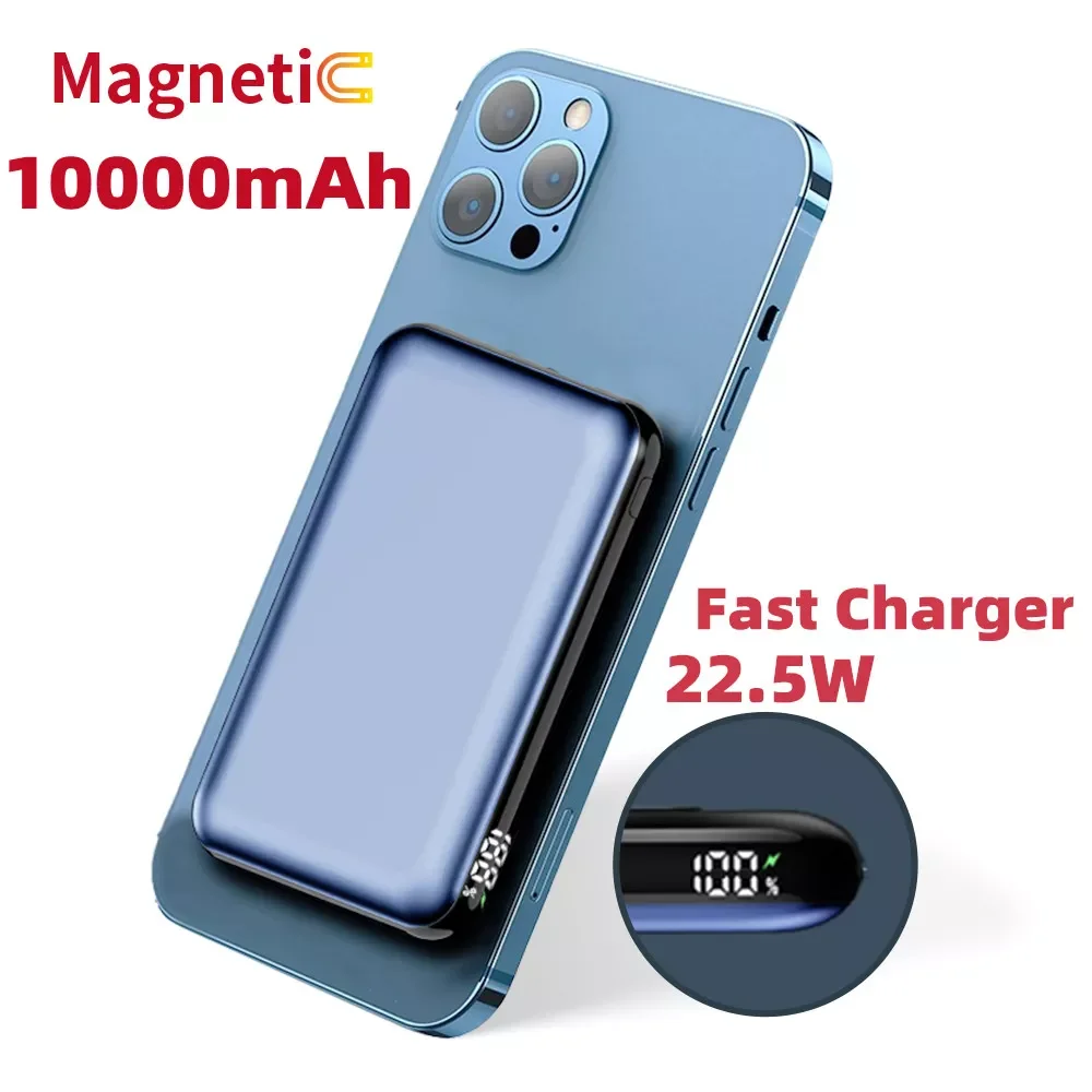 

2023New Power Bank 10000mAh Wireless Portable Powerbank For iPhone 13 12 External Spare Battery Energy Banks Poverbank