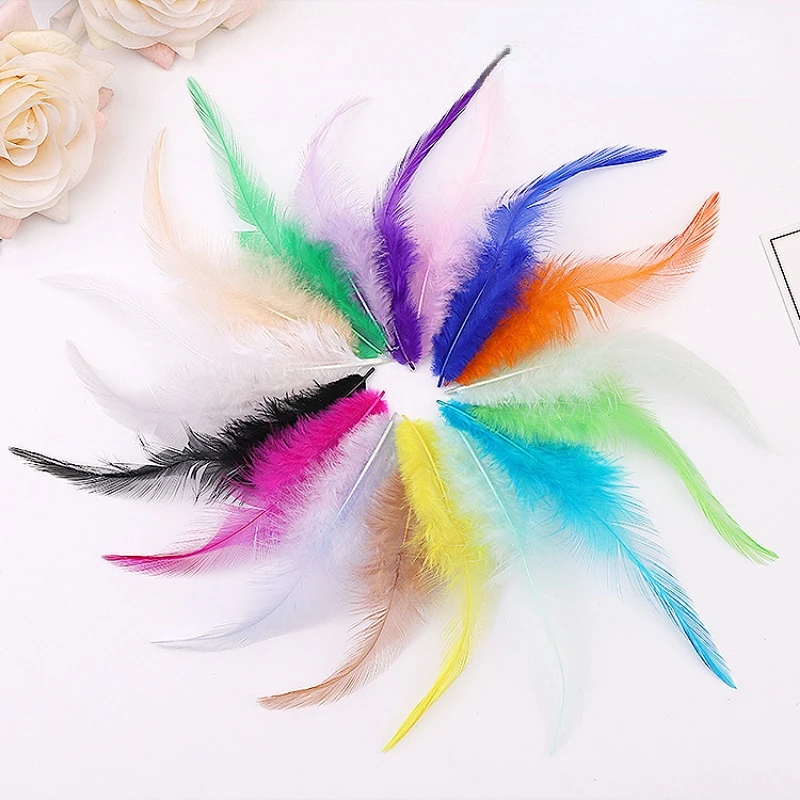 

50 Pcs/Pack Rooster Feather 8-15cm Natural Chicken Feathers Decor Dress Vase for Decoration Sewing Material Sewing Accessories