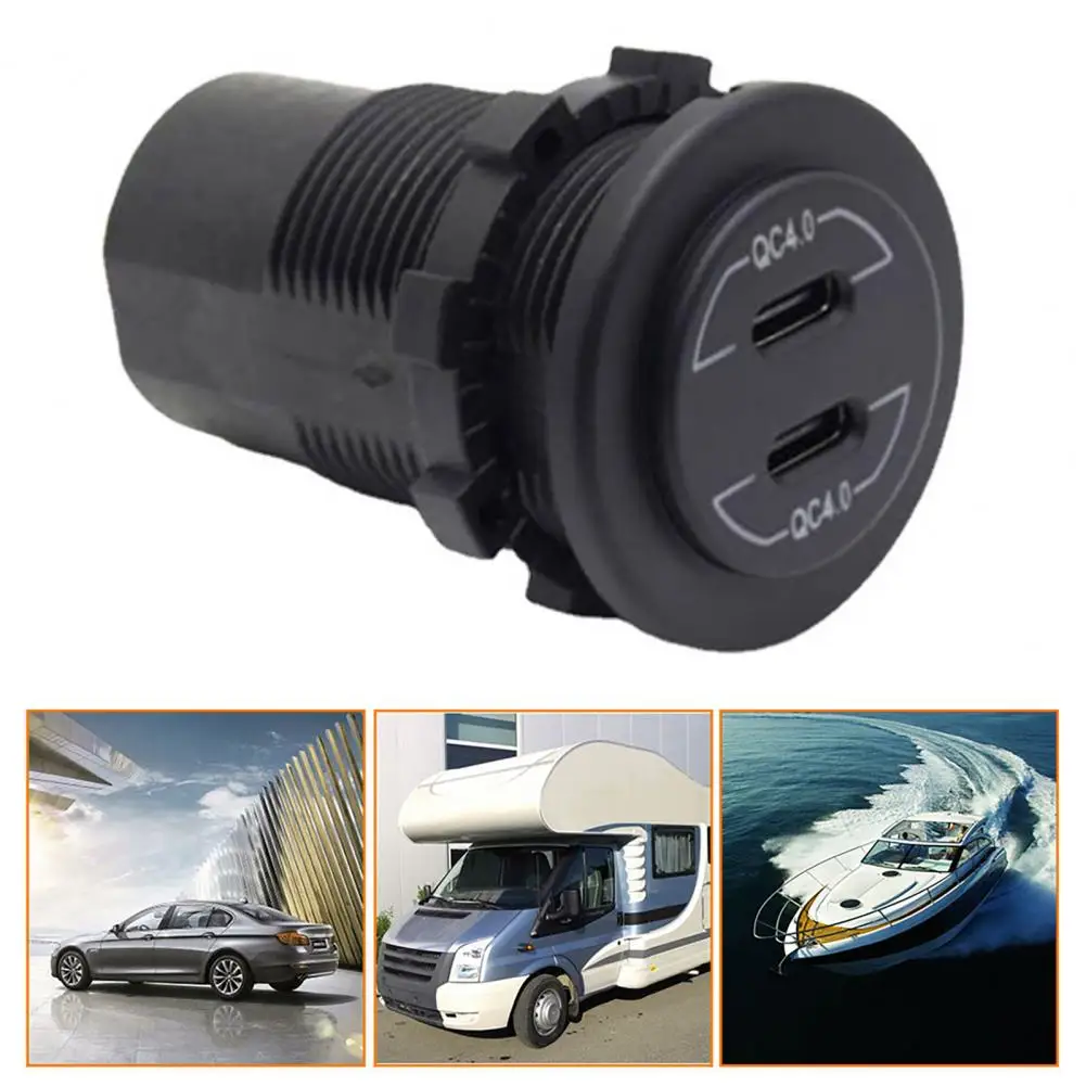 

Phone Charging Multiple Protection Dual QC4.0 High Power Car Socket for Boat