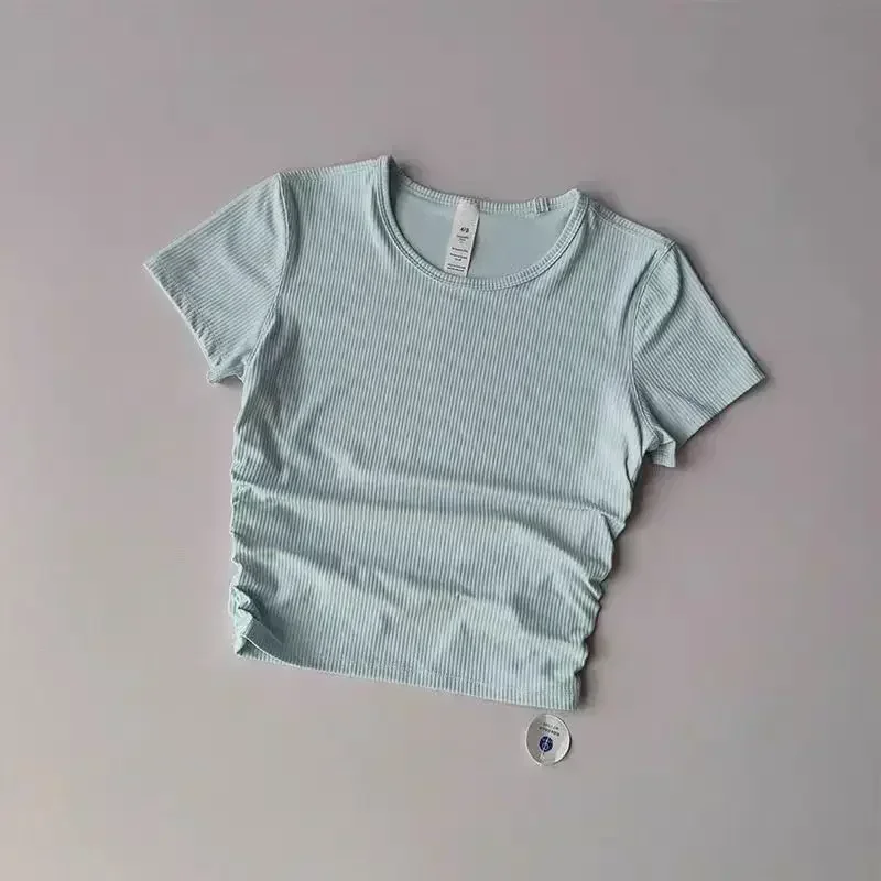 Лимонная женская спортивная футболка Alllt Takes Ribbing высокоэластичная дышащая