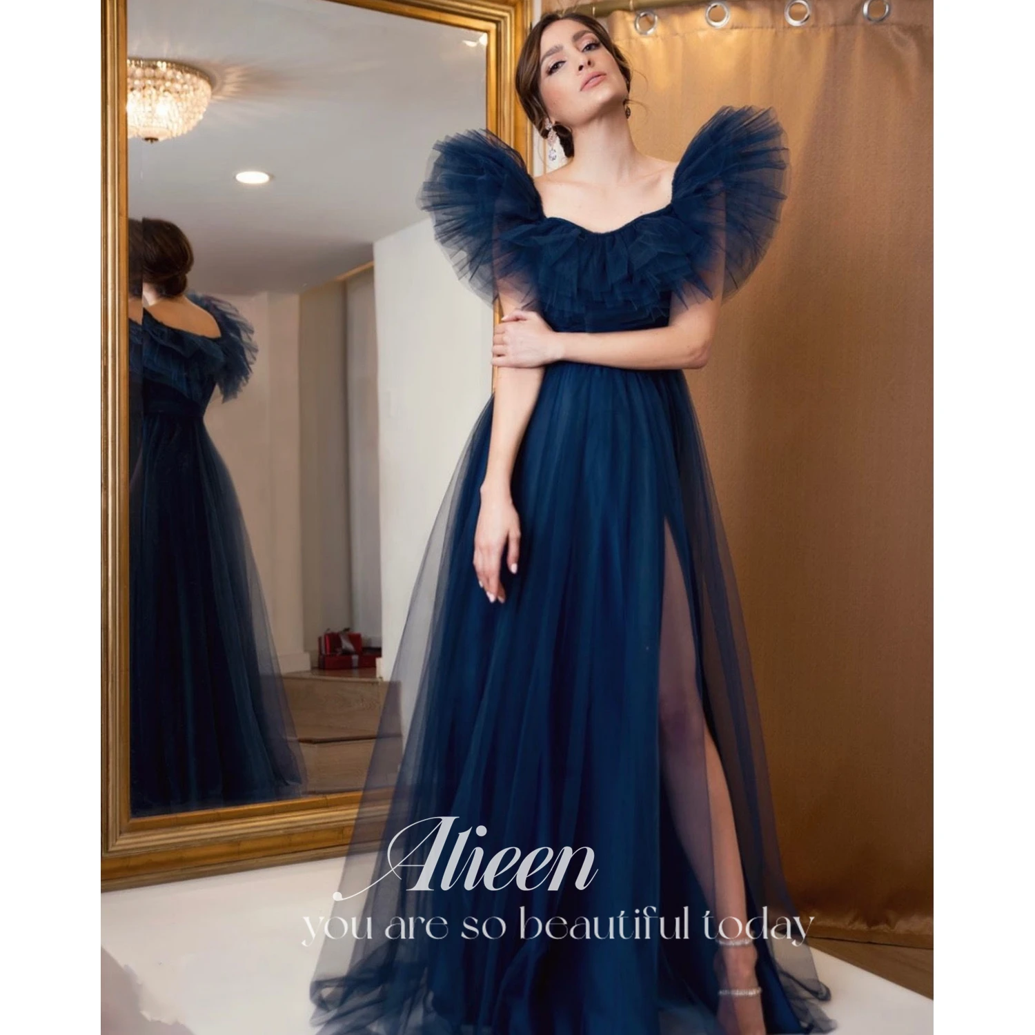 

Gorgeous A-Line Prom Gown Sexy Party Dress Side Slit Prom Gown 2023 Luxury Dresses Evening Gowns Dresses for Special Events Gala