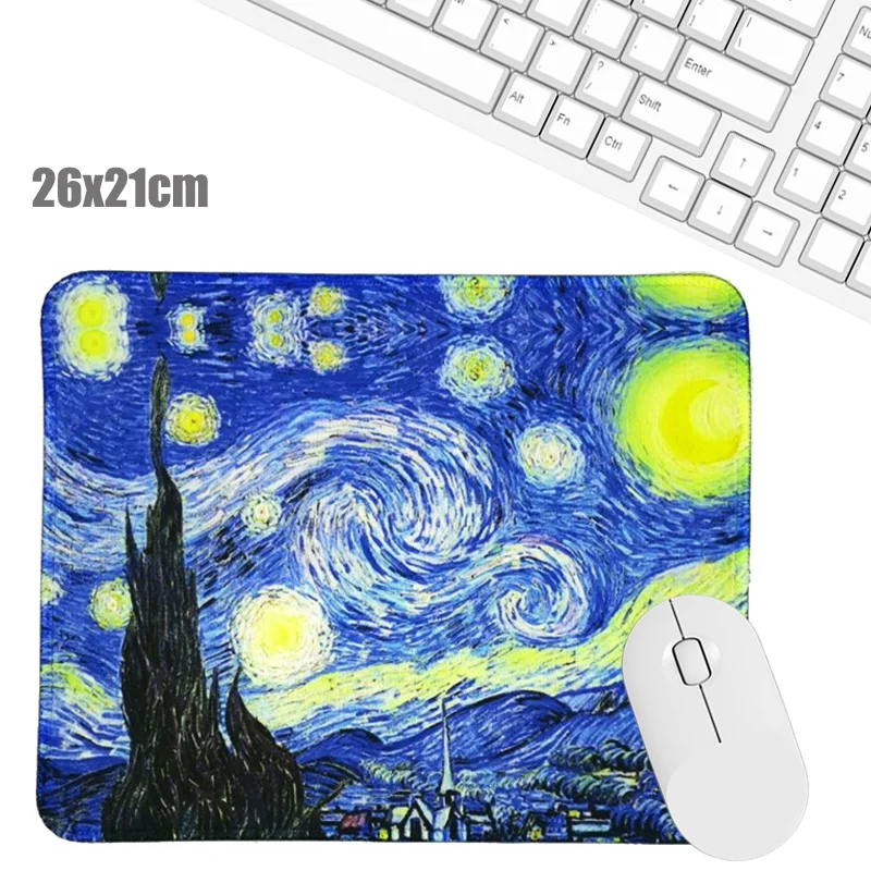 

Van gogh Starry Sky Mouse Pad Desk Pad Laptop Mouse Mat for Office Home PC Computer Keyboard Cute Mouse Pad Non-Slip Rubber Mat