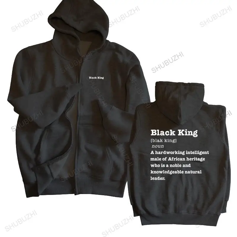 

men autumn sweatshirt black hoody Novelty Women Black King Definition African Pride Melanin Educated cotton sweatshirt for boys