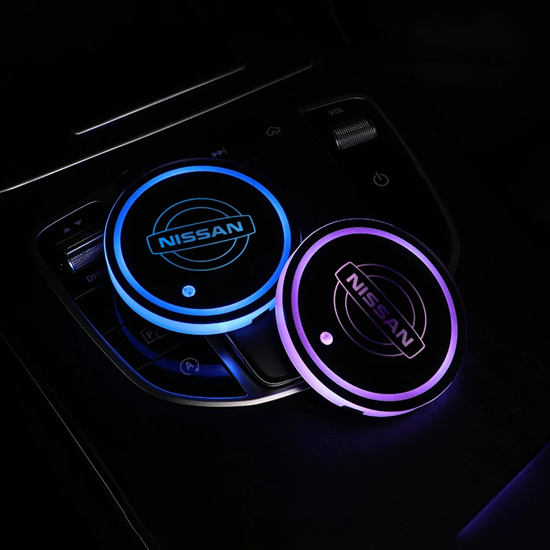 2 шт. светящиеся автомобильные подставки подстаканник противоскользящий коврик