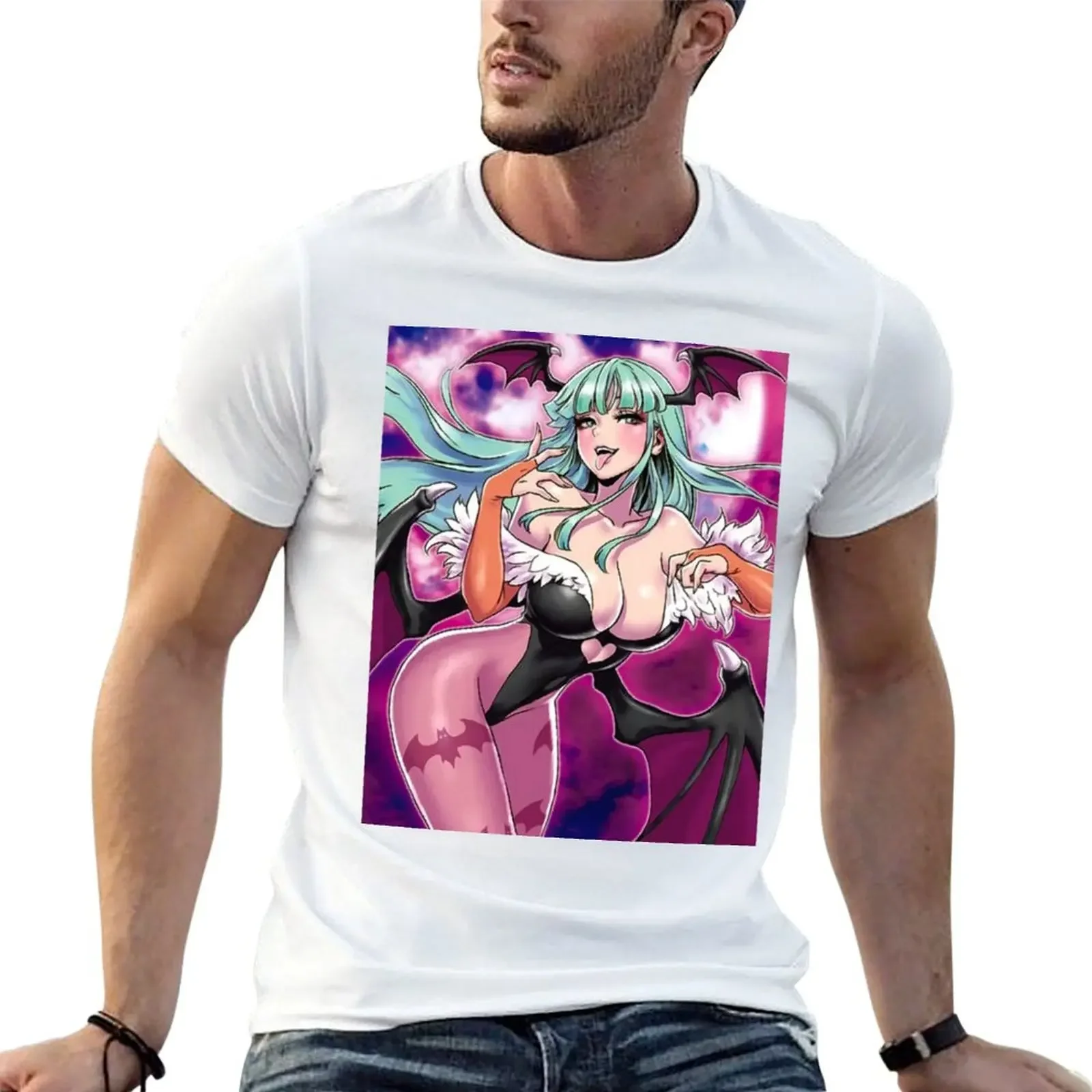 Футболка Morrigan Aensland 4 винтажная футболка с рисунком приталенные футболки для