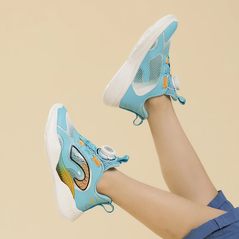 High Quality Children's Basketball Shoes 2023 High Top Basketball Shoes Breathable Boys' Shoes Children's Training Running Shoes