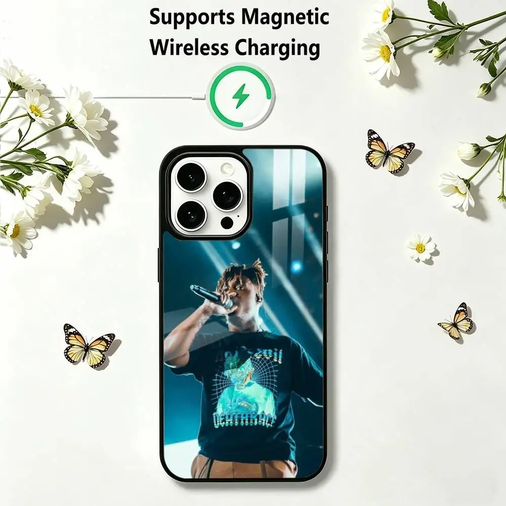 Фото Чехол для телефона Rapper J-Juice WRLD 999 для iPhone 17, 16, 15, 14, 13, 12, 11 Plus, Pro с поддержкой магнитной беспроводной зарядки №2