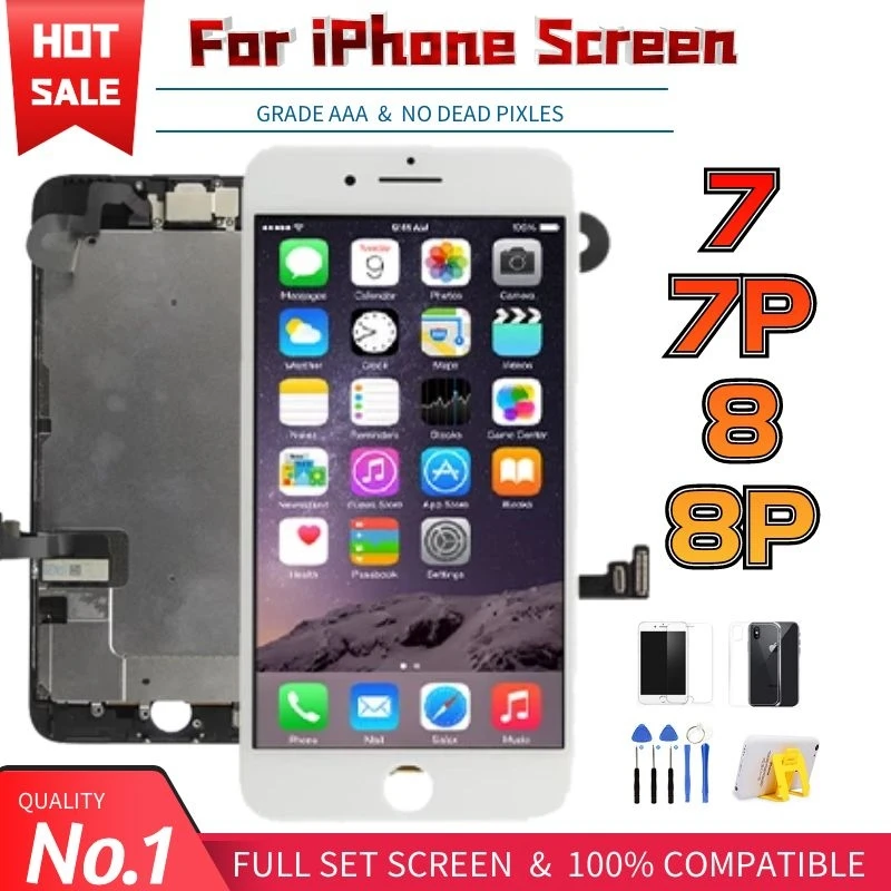 

Полный комплект дисплея IPS с дигитайзером и фронтальной камерой для iPhone 7/8 Plus