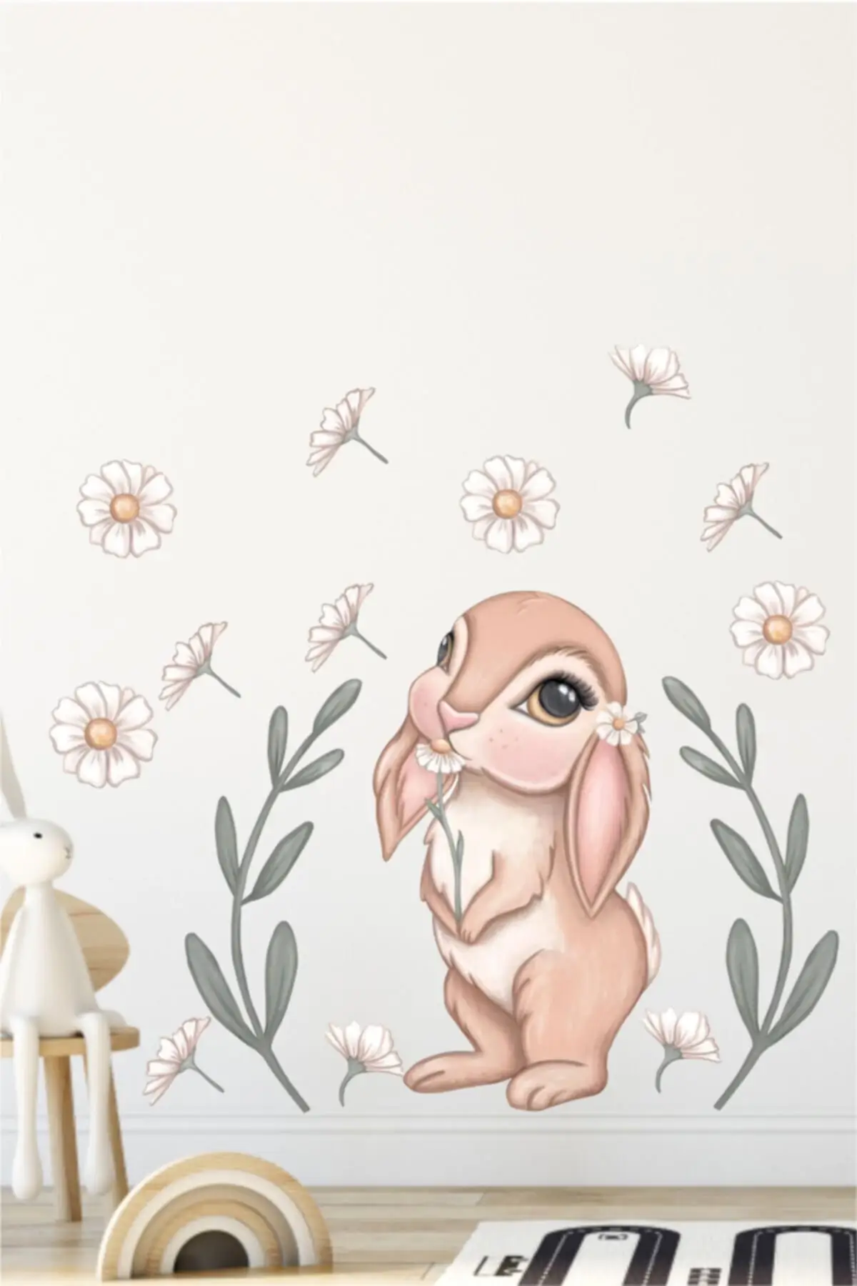 

40 X100 CM Rabbit Rüyası Kids Room Wall Adhesive Home Decor Accessory Kids Nursery Self-Adhesive Wall Paper Printing Foil