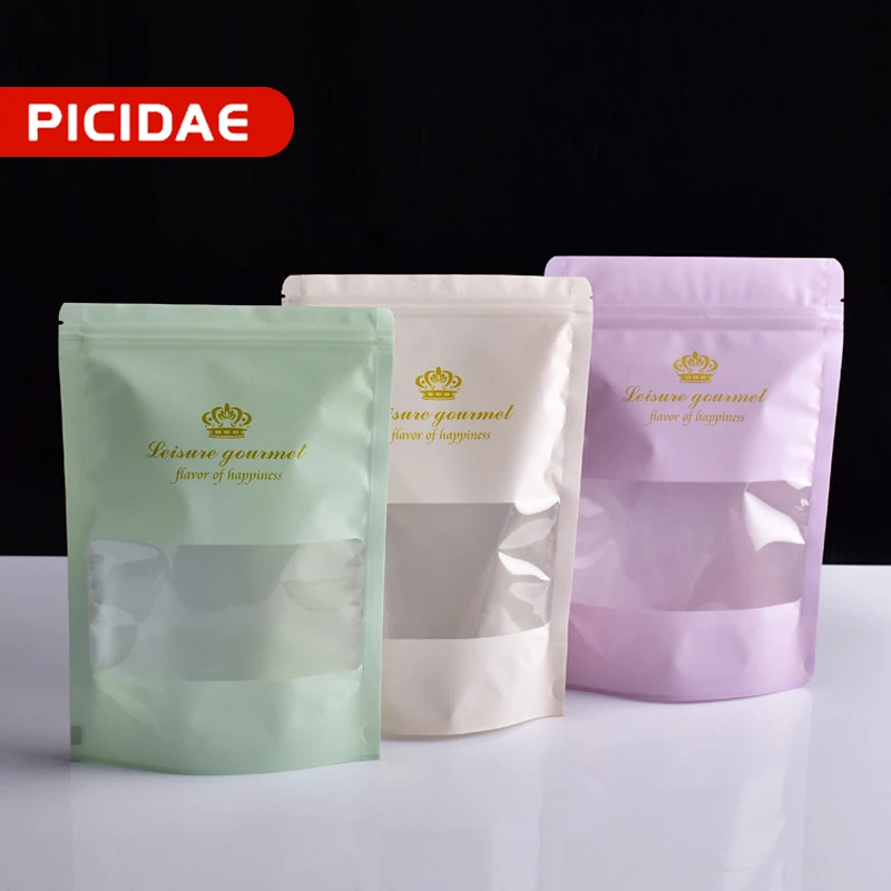 

Self-supporting Self-sealing Bag Food Universal Zipper Packaging Snack Coffee Beans Nuts Cat and Dog Food Moisture-proof Seal