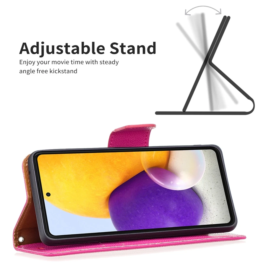 Wallet Litchi Pattern Case For Samsung Galaxy A04s A13 A14 A23 M13 A32 A33 A51 A52 A53 A71 A72 A73 S23 Ultra S22 S21 Plus S20 FE
