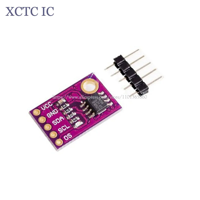 Высокоскоростной модуль датчика температуры интерфейса I2C LM75 высокоточная