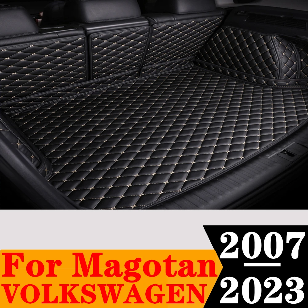 

Sinjayer Waterproof Highly Covered Car Trunk Mat AUTO Tail Boot Pad Carpet Rear Cargo Liner For Volkswagen VW Magotan 2007-2023