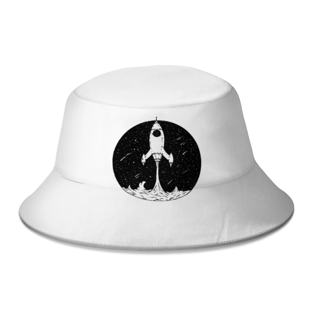 

Start Rocket Fisherman Hats Woman Man Customized Space Summer Bucket Hat Hiking Gorros Panama Sun Protection