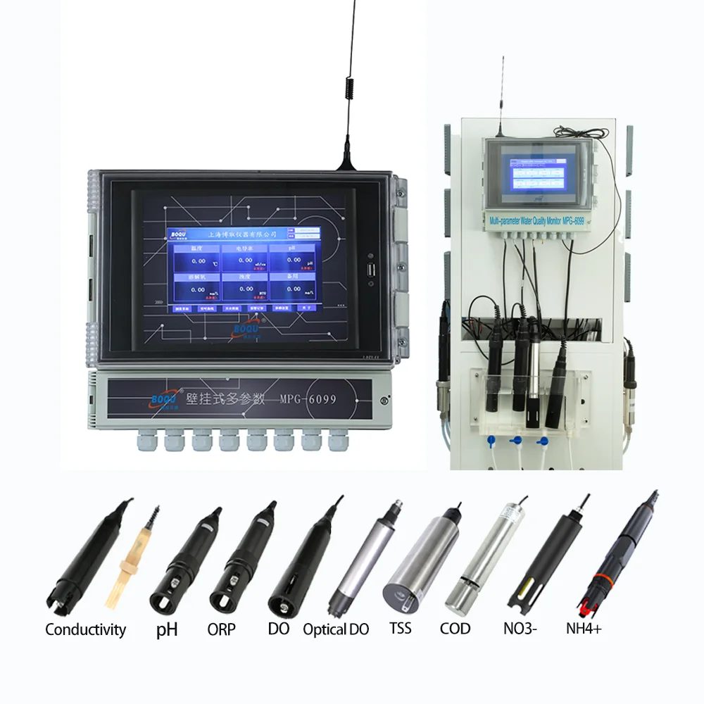 

BOQU MPG-6099 industrial conductivity electrode ph meter multiparameter water quality monitor analyzer