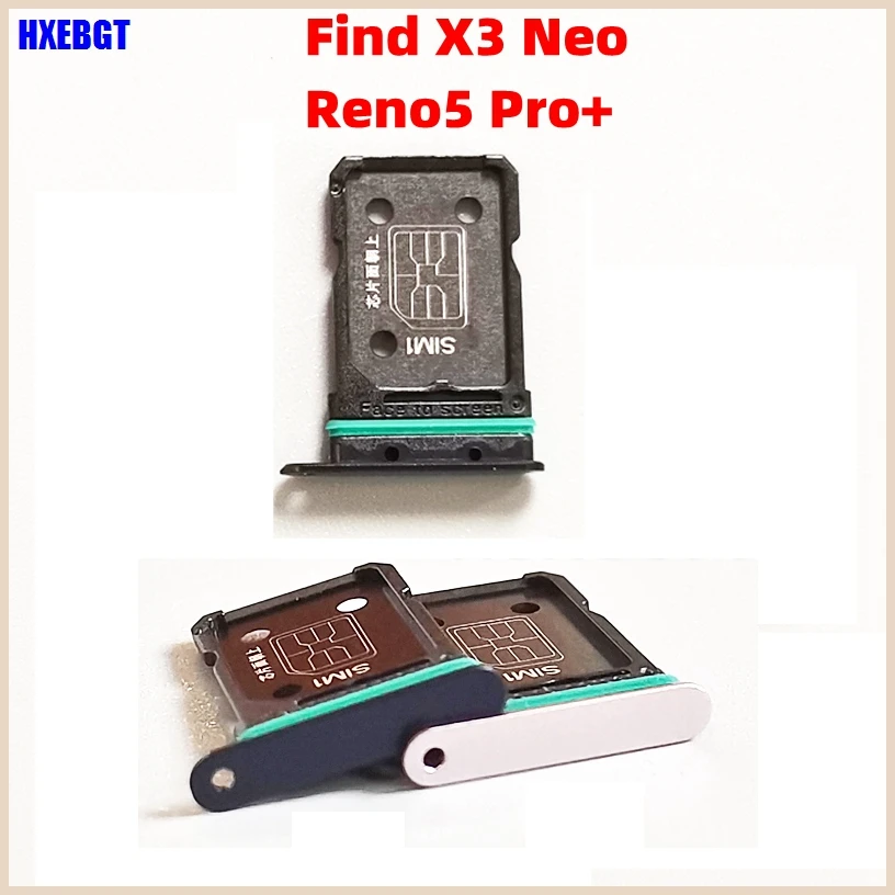 

For Oppo Find X3 Neo , Reno5 Pro Plus 5G Dual SIM Card Tray Slot Holder Double Sim Tray Smartphone Repair Parts