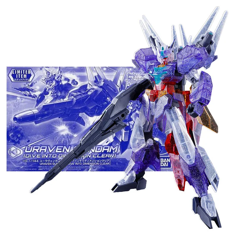 Набор оригинальных моделей Bandai Gundam аниме Фигурки HG Uraven погружение в размерные прозрачные фигурки из аниме игрушки для детей