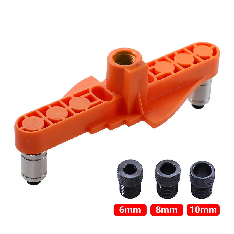 

Portable Quick Woodworking Dowel Jig 6/8/10mm Drill Bit Drilling Locator Wood Dowelling Centering Drill Guide Kit Hole Puncher