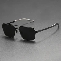 new trend big square sunglasses men driving anti ultraviolet glare polarized myopia sun glasses women no screw eyeglasses