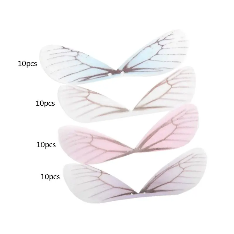 

41XC 40Pcs Mixed Fashion Butterfly Wing Dragonfly Cicada Wing Jewelry Making Charms Earring Pendants Findings DIY Art Crafts