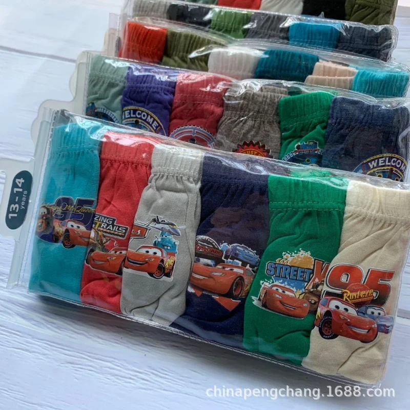 

6Pcs/lot Spiderman Baby Boys Underwear Disney Cartoon Pattern Cars Briefs Cotton for Children Underpants Kids Panties Gift