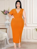 plus size 4xl sexy long dresses women 2022 party v neck slit irregular sleeves maxi female bodycon african gowns birthday robe