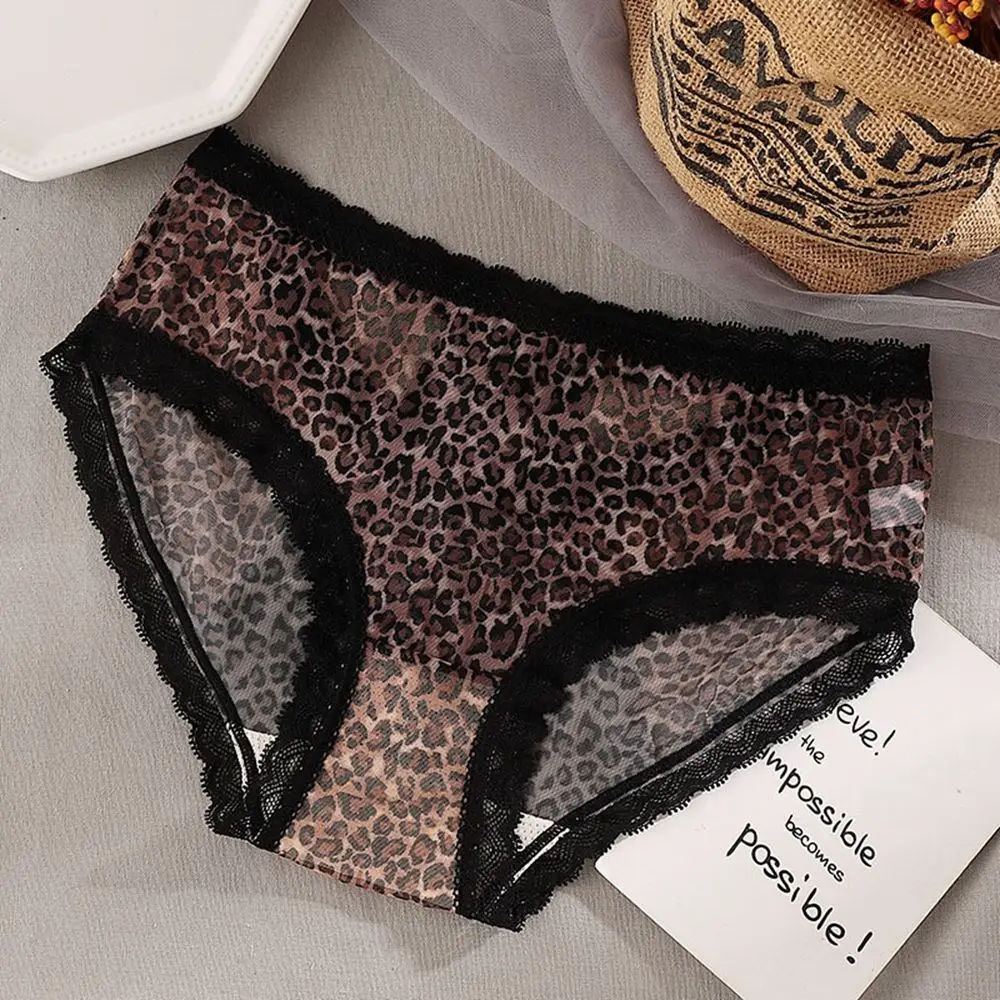 Сексуальные горячие леопардовые трусики тонкие женские с низкой талией и