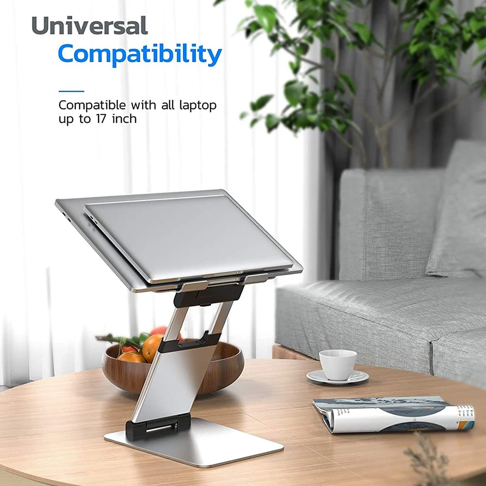 

Телескопическая Подставка для ноутбука из алюминиевого сплава, настольная подставка с ЧПУ, регулируемый эргономичный держатель для ноутбу...