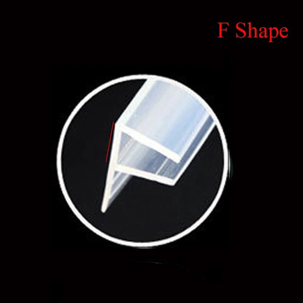 

2M 6/8/10/12mm Seal Strip Glass Doors Bathrooms Shower Screen Door Seal Strip Water Silicone F/U Shape Furniture Hardware