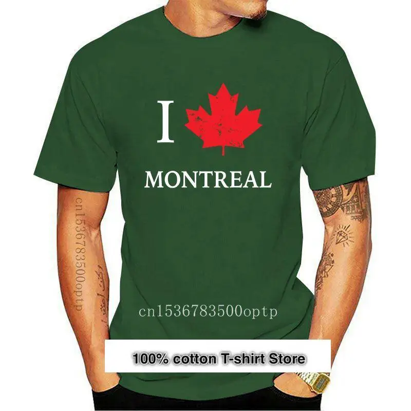 

Camiseta de "I Love", camiseta con corazón de hoja de arce, Canadá