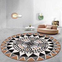 fashion vintage living room round rug chinese print landscape geometric bedroom carpet home sofa rugs for bedroom free shipping